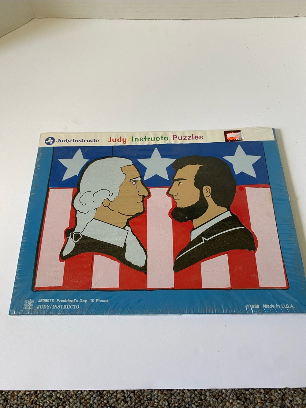 Sealed Vintage Made in the USA Judy Instructo Presidents Day Puzzle